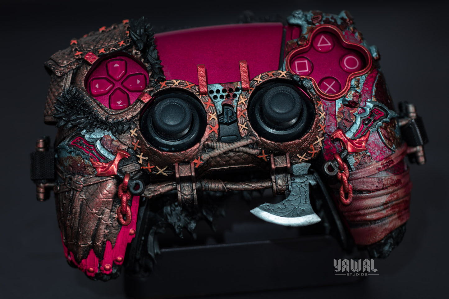 custom collectible case - shell for ps5 dualsense controller god of war inspired accessory