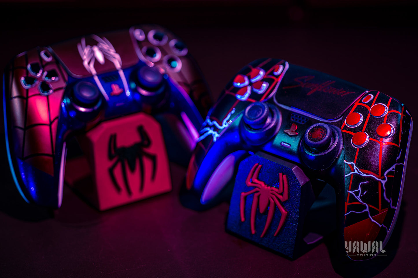 Spider-Man Miles Morales PS5 Controller Skin – Metallic Gloss Vinyl decal Wrap for DualSense