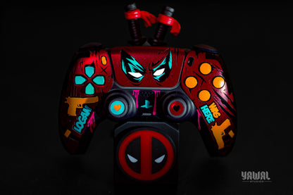 Deadpool and Wolverine PS5 Controller Skin – Metallic Gloss Vinyl decal Wrap for DualSense