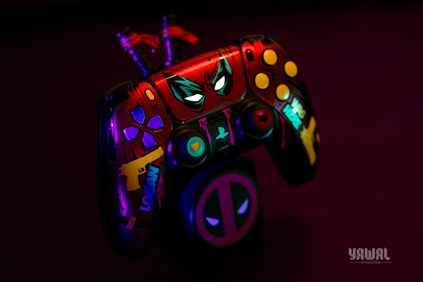 Deadpool and Wolverine PS5 Controller Skin – Metallic Gloss Vinyl decal Wrap for DualSense