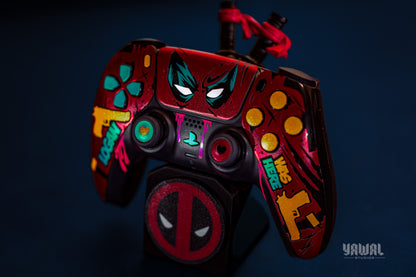 Deadpool and Wolverine PS5 Controller Skin – Metallic Gloss Vinyl decal Wrap for DualSense