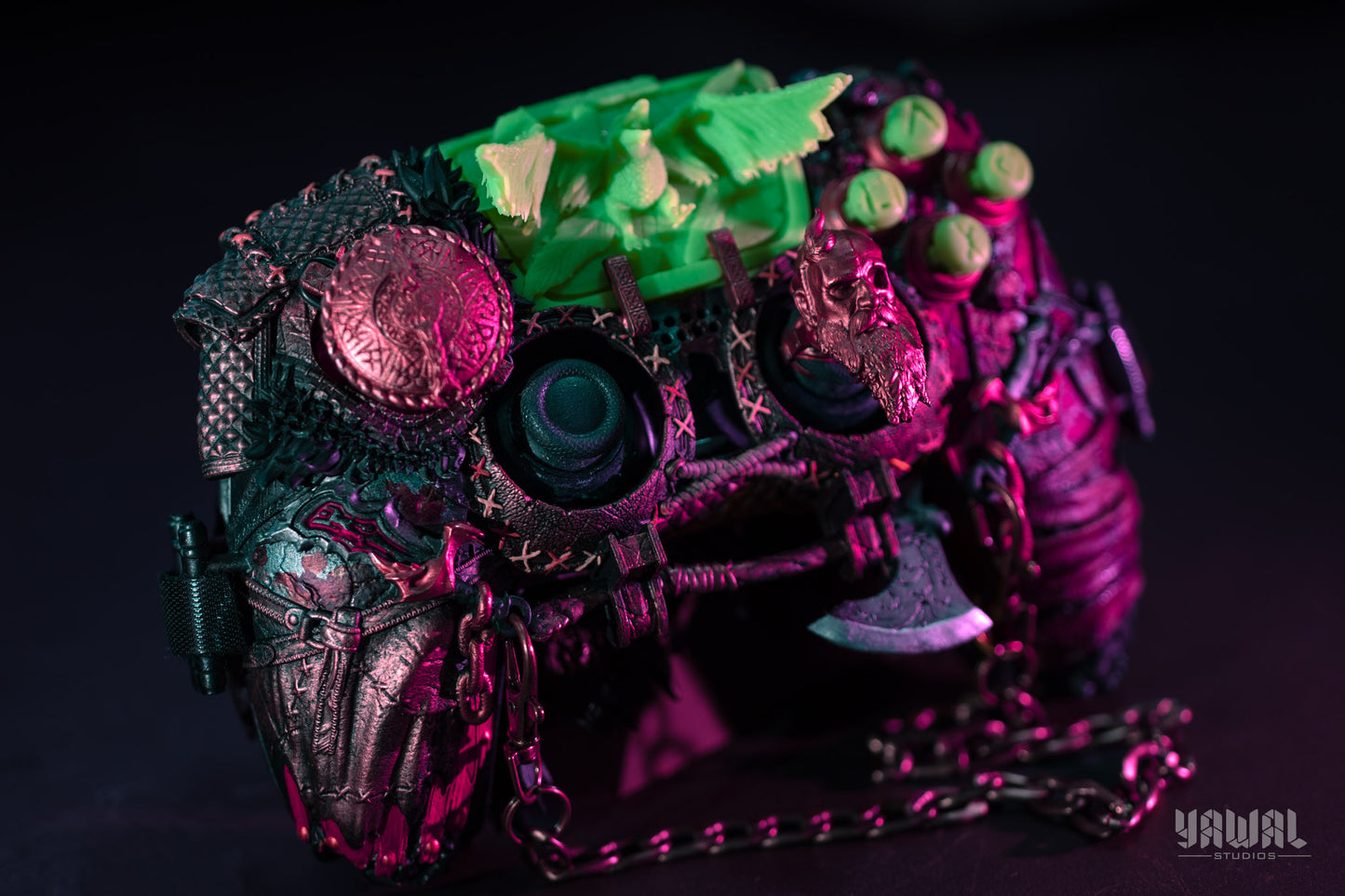 custom collectible case - shell for ps5 dualsense controller god of war inspired accessory (buttons version all included)