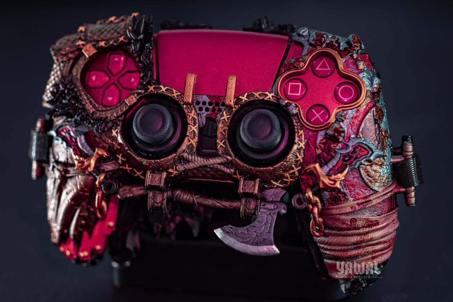 custom collectible case - shell for ps5 dualsense controller god of war inspired accessory