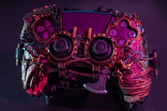 custom collectible case - shell for ps5 dualsense controller god of war inspired accessory