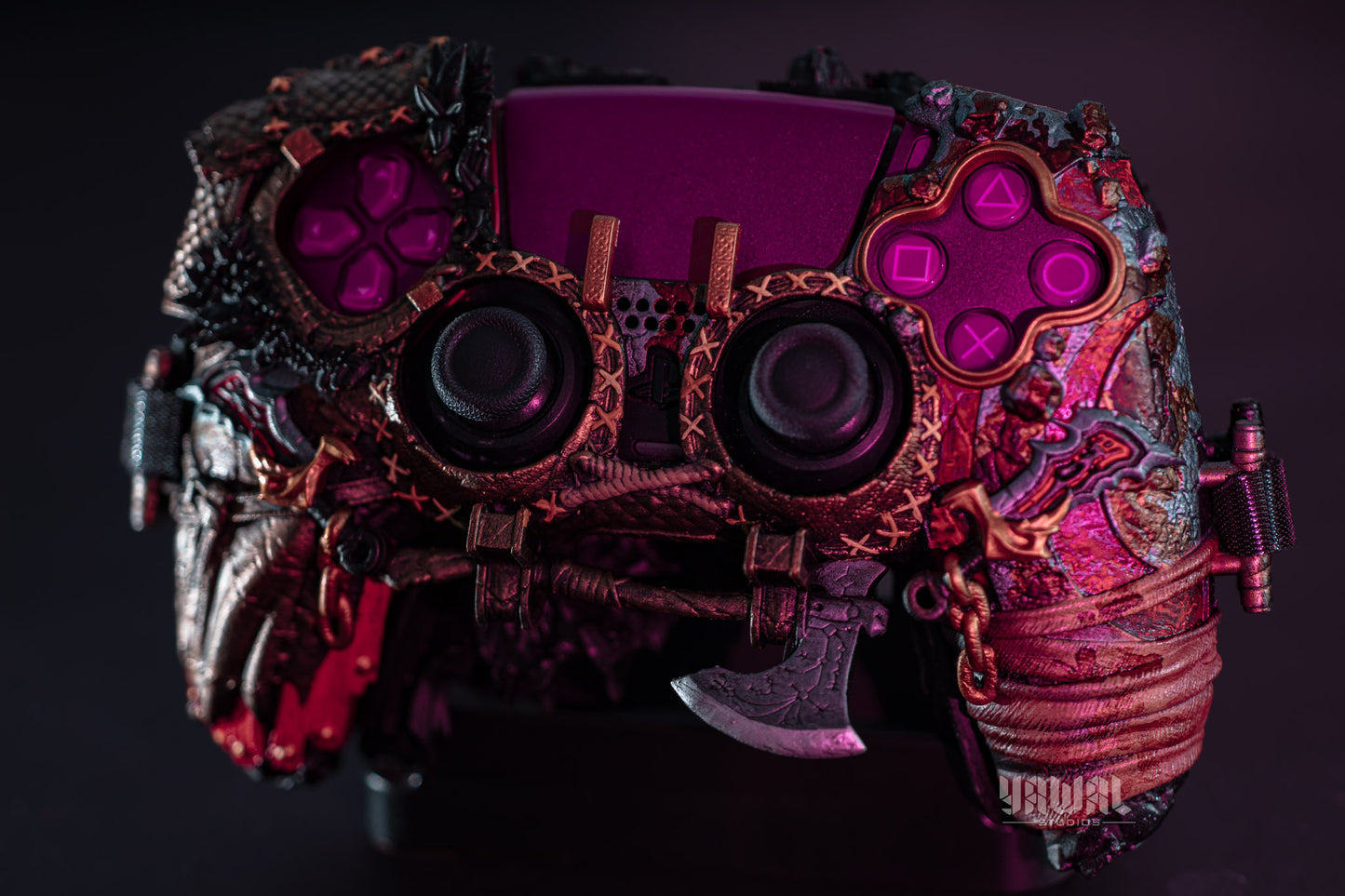 custom collectible case - shell for ps5 dualsense controller god of war inspired accessory
