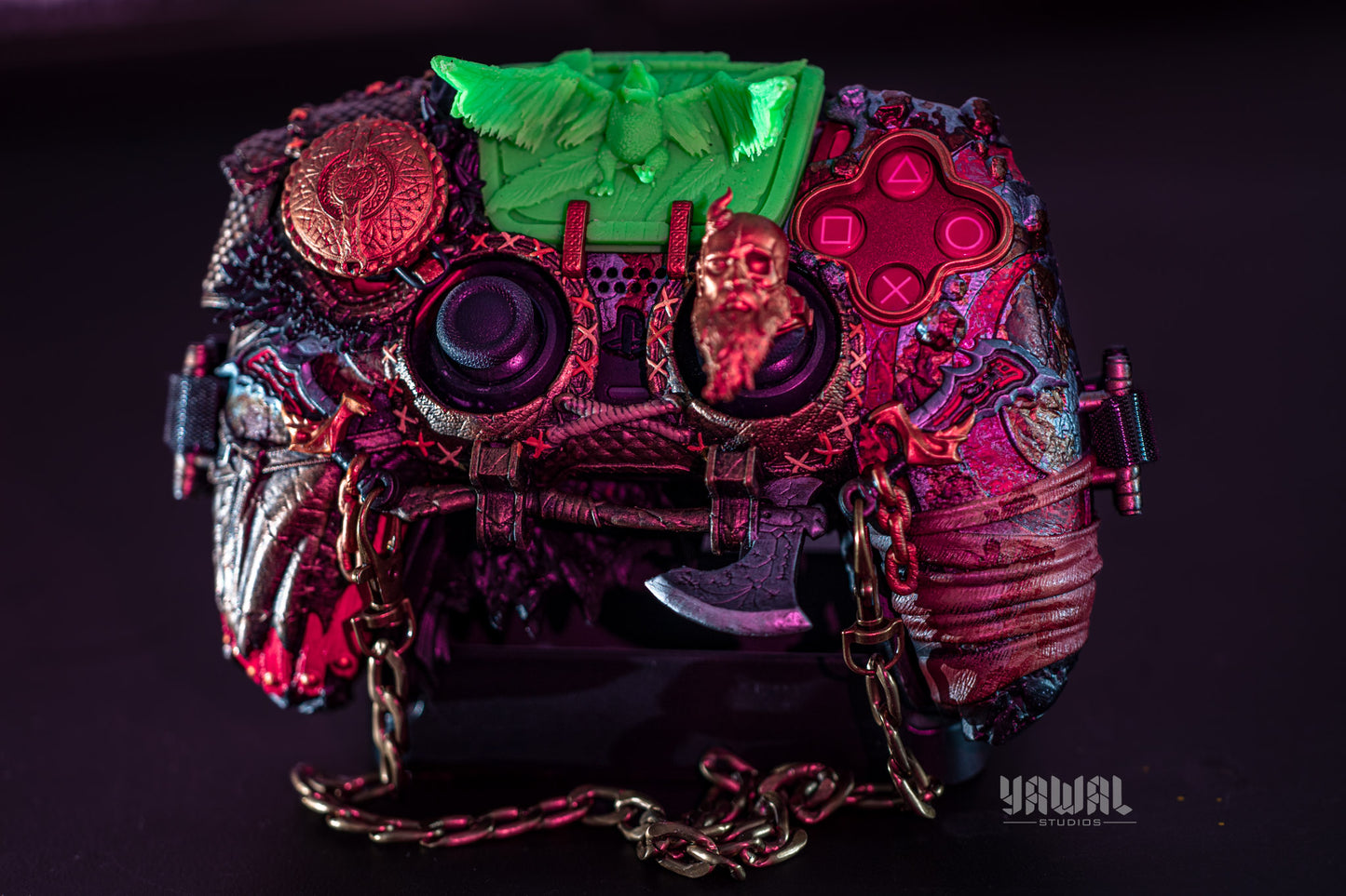 custom collectible case - shell for ps5 dualsense controller god of war inspired accessory