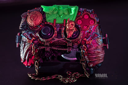 custom collectible case - shell for ps5 dualsense controller god of war inspired accessory