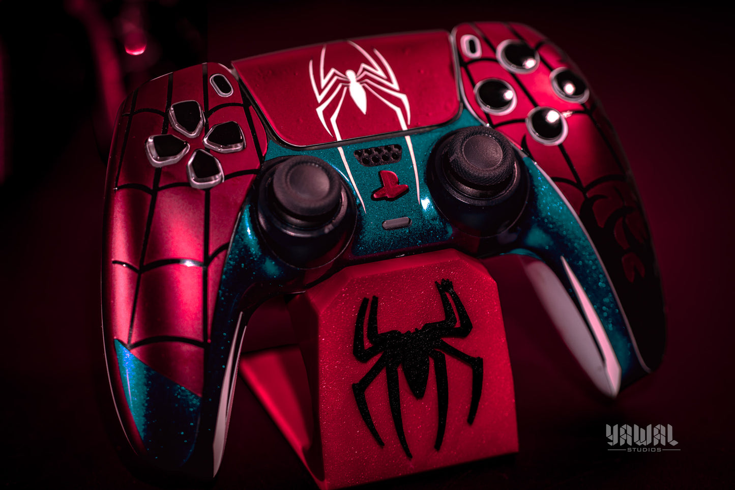 Spider-Man PS5 Controller Skin – Metallic Gloss Vinyl decal Wrap for DualSense