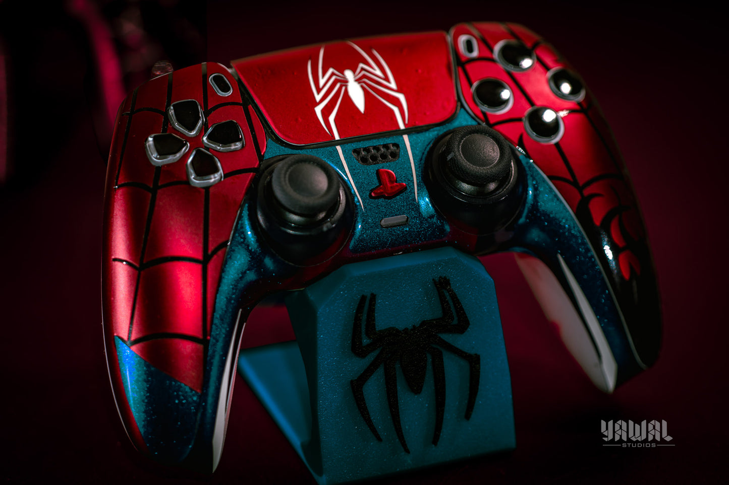 Spider-Man PS5 Controller Skin – Metallic Gloss Vinyl decal Wrap for DualSense