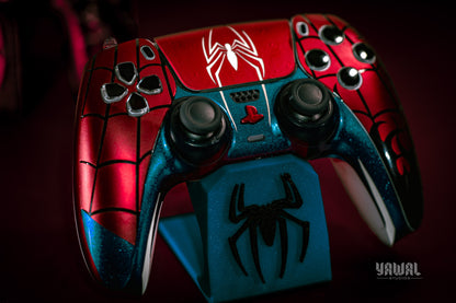 Spider-Man PS5 Controller Skin – Metallic Gloss Vinyl decal Wrap for DualSense