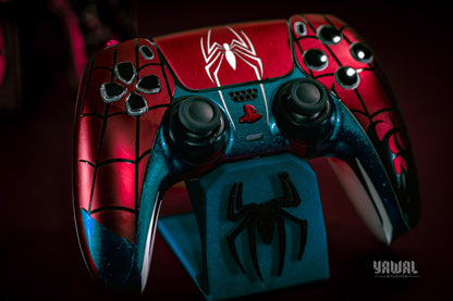 Spider-Man PS5 Controller Skin – Metallic Gloss Vinyl decal Wrap for DualSense