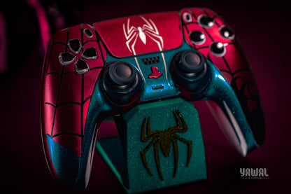 Spider-Man PS5 Controller Skin – Metallic Gloss Vinyl decal Wrap for DualSense