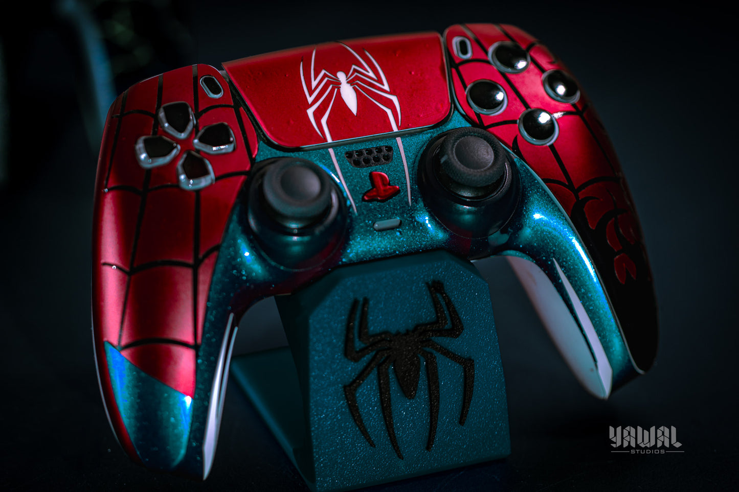Spider-Man PS5 Controller Skin – Metallic Gloss Vinyl decal Wrap for DualSense