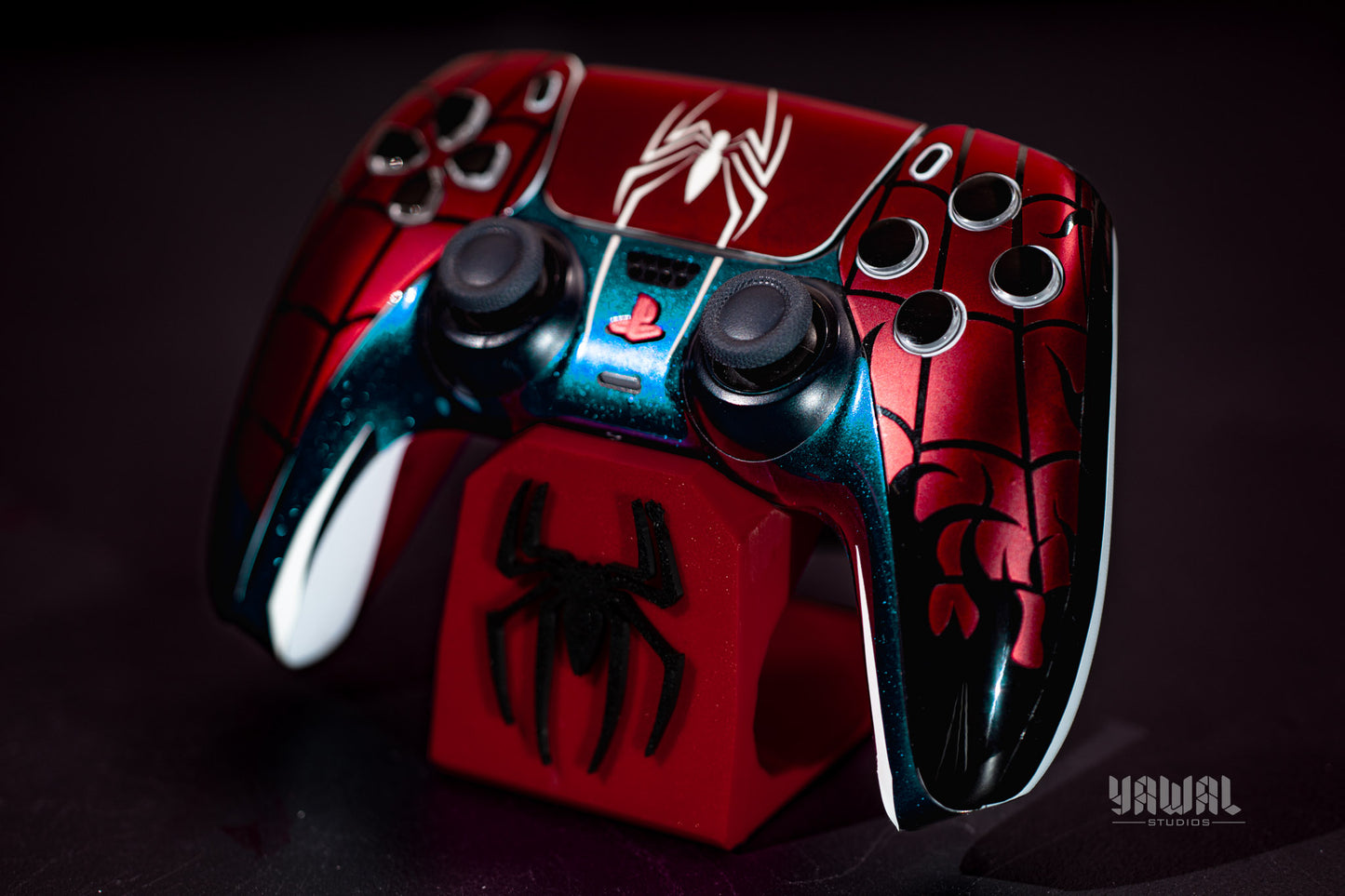 Spider-Man PS5 Controller Skin – Metallic Gloss Vinyl decal Wrap for DualSense
