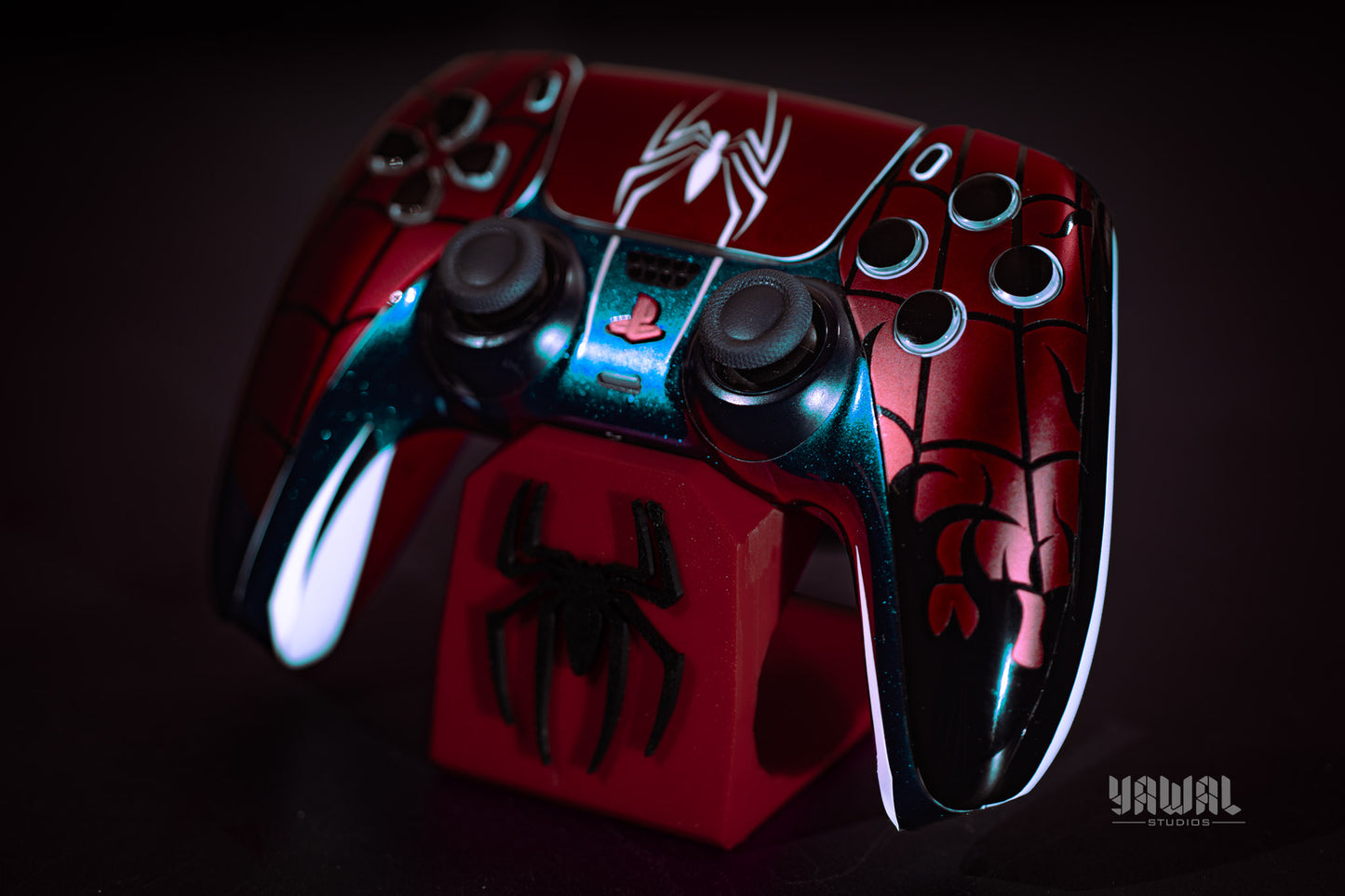 Spider-Man PS5 Controller Skin – Metallic Gloss Vinyl decal Wrap for DualSense