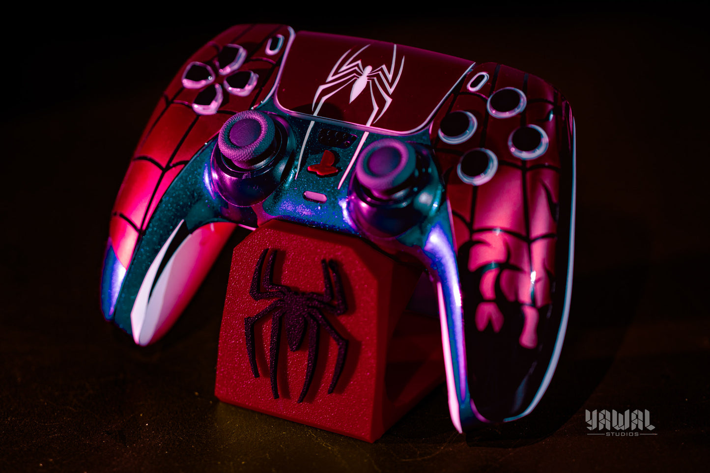 Spider-Man PS5 Controller Skin – Metallic Gloss Vinyl decal Wrap for DualSense
