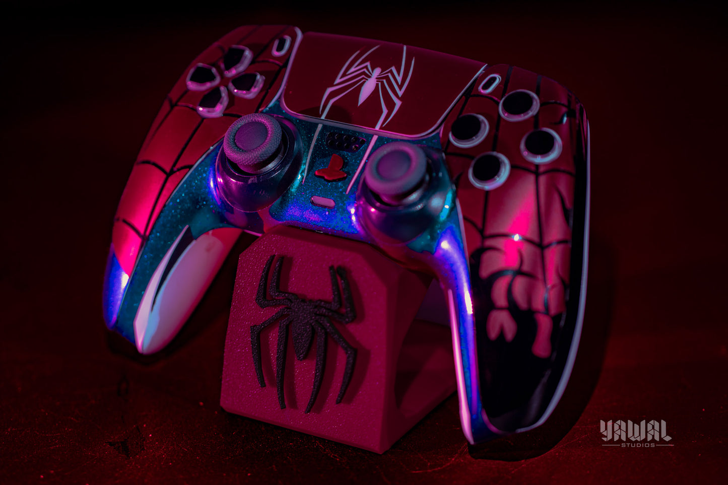 Spider-Man PS5 Controller Skin – Metallic Gloss Vinyl decal Wrap for DualSense