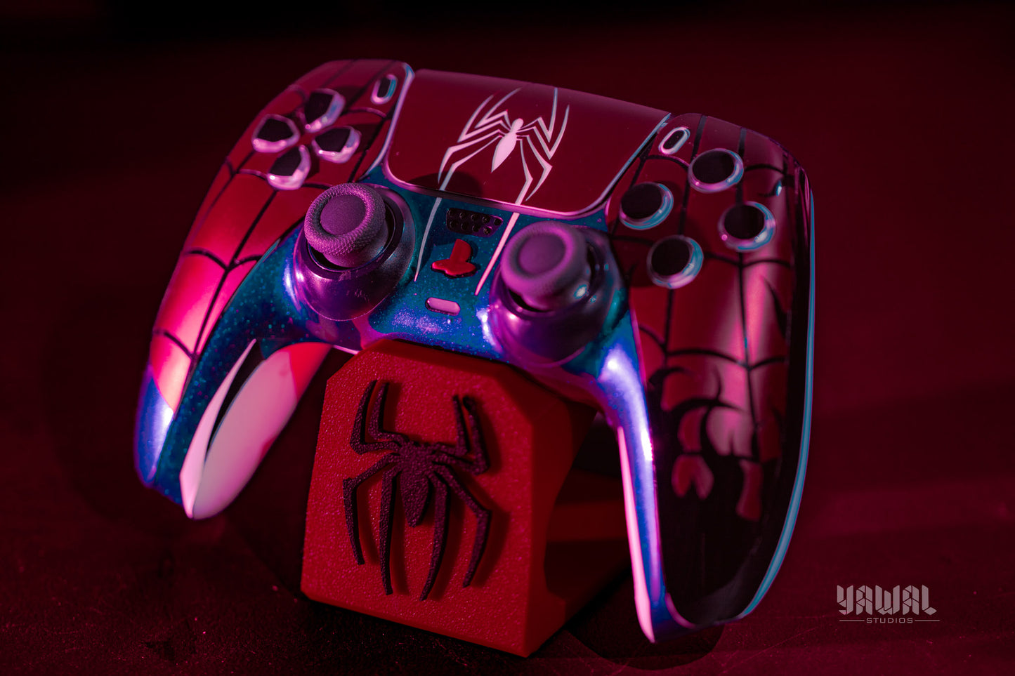 Spider-Man PS5 Controller Skin – Metallic Gloss Vinyl decal Wrap for DualSense