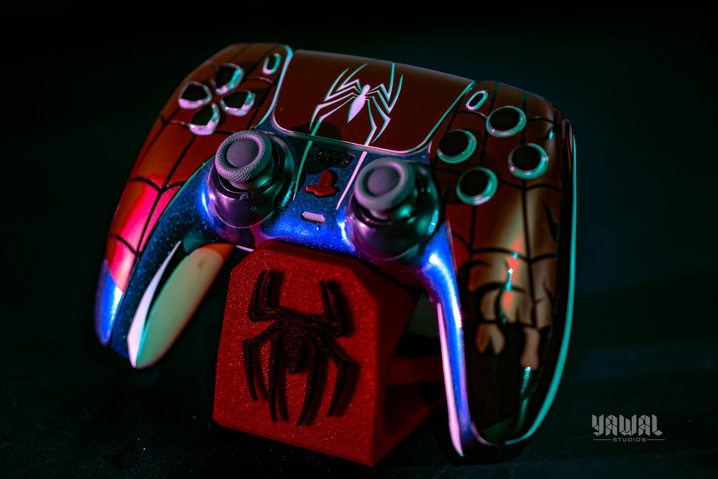 Spider-Man PS5 Controller Skin – Metallic Gloss Vinyl decal Wrap for DualSense