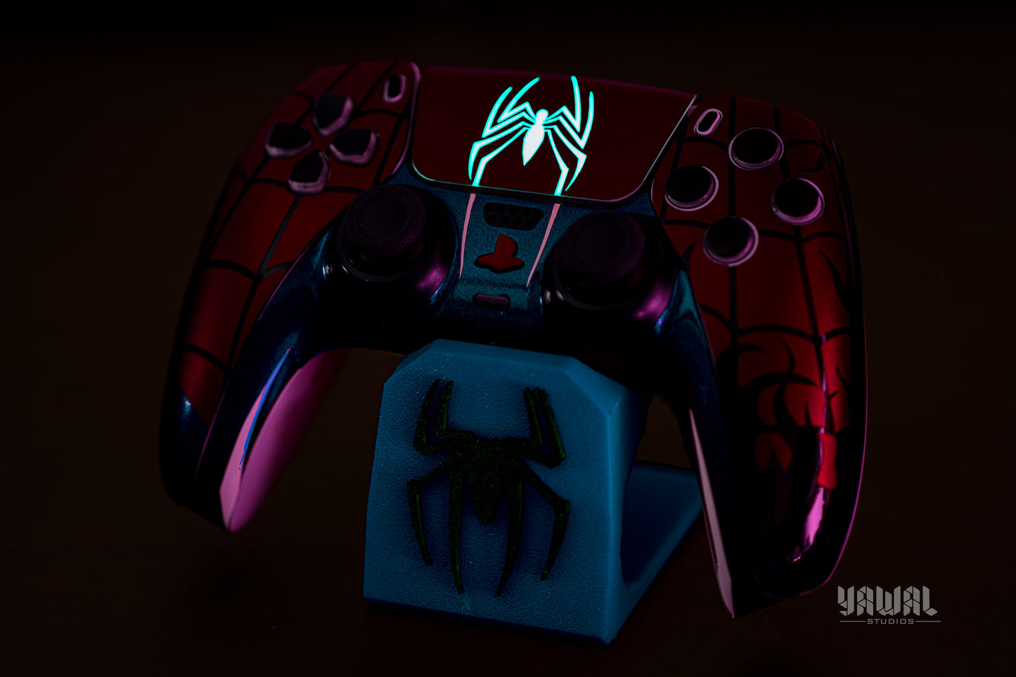 Spider-Man PS5 Controller Skin – Metallic Gloss Vinyl decal Wrap for DualSense