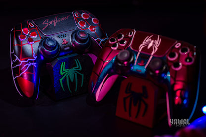 Spider-Man PS5 Controller Skin – Metallic Gloss Vinyl decal Wrap for DualSense