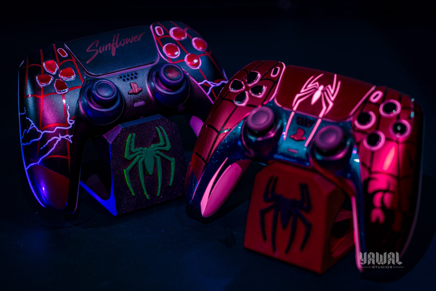 Spider-Man PS5 Controller Skin – Metallic Gloss Vinyl decal Wrap for DualSense