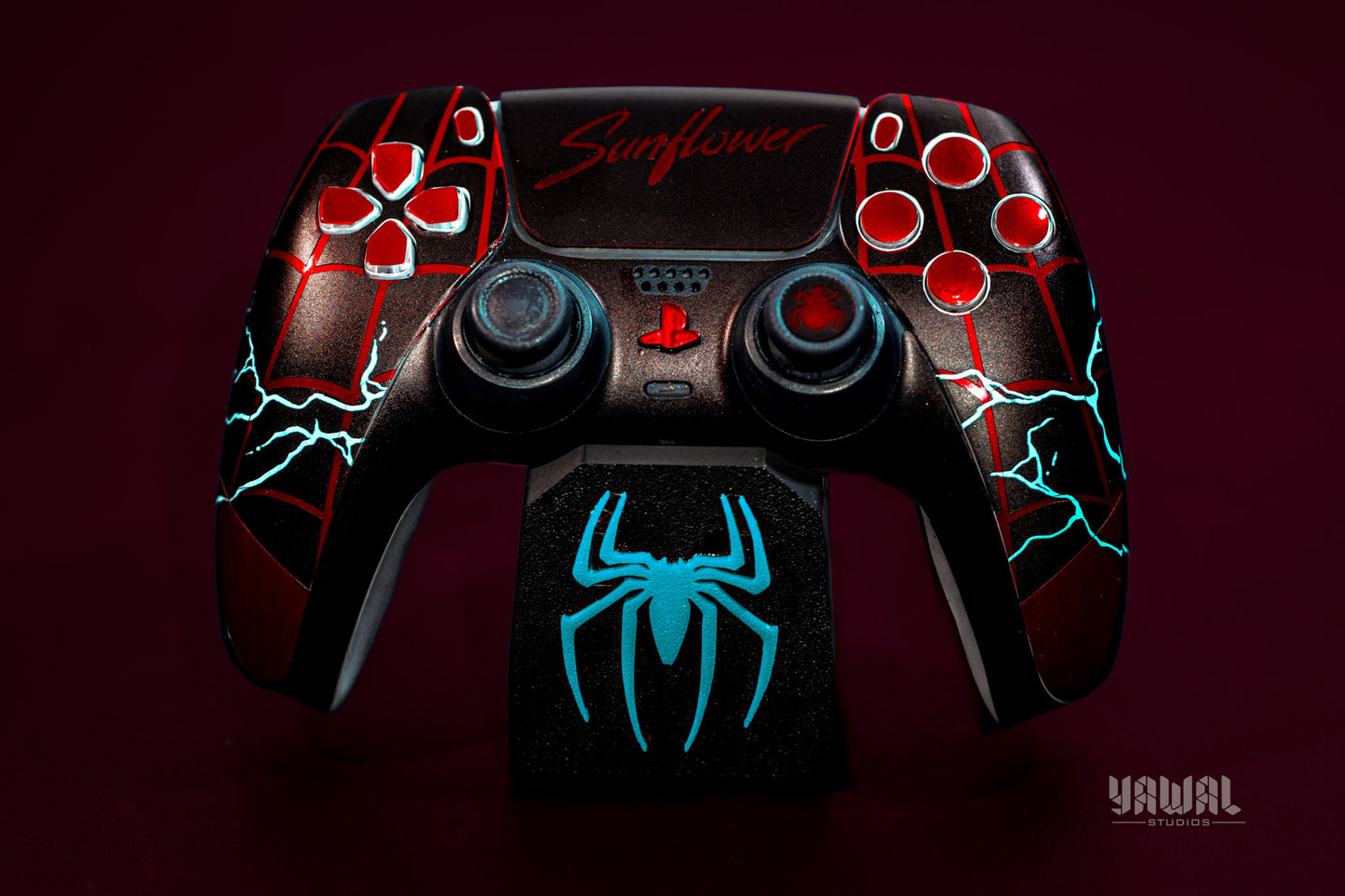Spider-Man Miles Morales PS5 Controller Skin – Metallic Gloss Vinyl decal Wrap for DualSense