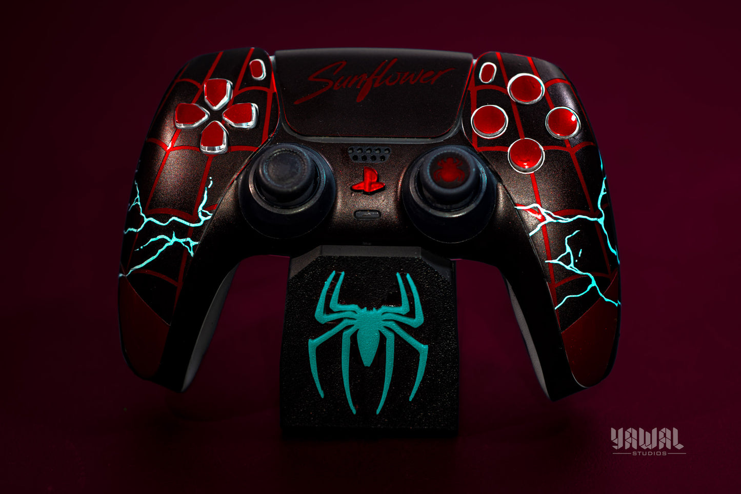 Spider-Man Miles Morales PS5 Controller Skin – Metallic Gloss Vinyl decal Wrap for DualSense