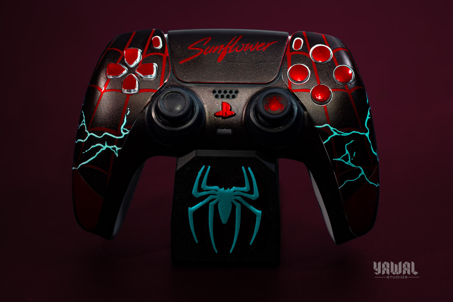 Spider-Man Miles Morales PS5 Controller Skin – Metallic Gloss Vinyl decal Wrap for DualSense