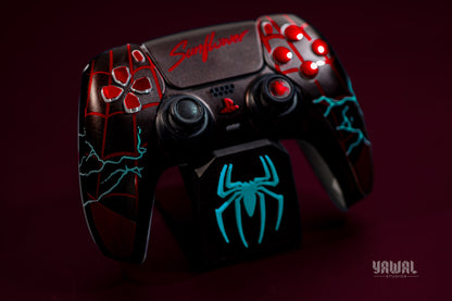 Spider-Man Miles Morales PS5 Controller Skin – Metallic Gloss Vinyl decal Wrap for DualSense