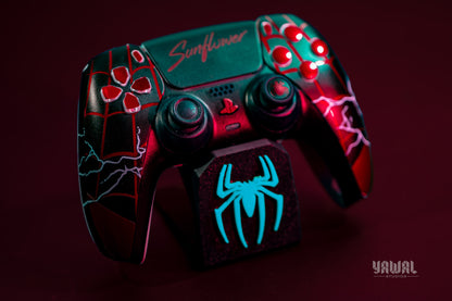 Spider-Man Miles Morales PS5 Controller Skin – Metallic Gloss Vinyl decal Wrap for DualSense