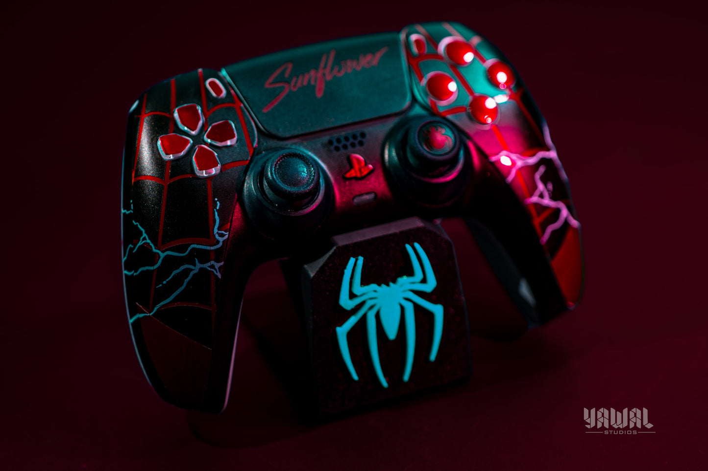 Spider-Man Miles Morales PS5 Controller Skin – Metallic Gloss Vinyl decal Wrap for DualSense