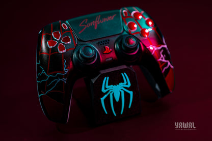 Spider-Man Miles Morales PS5 Controller Skin – Metallic Gloss Vinyl decal Wrap for DualSense