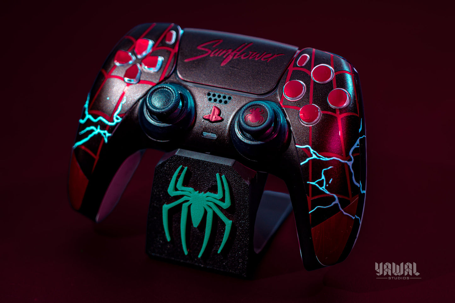 Spider-Man Miles Morales PS5 Controller Skin – Metallic Gloss Vinyl decal Wrap for DualSense