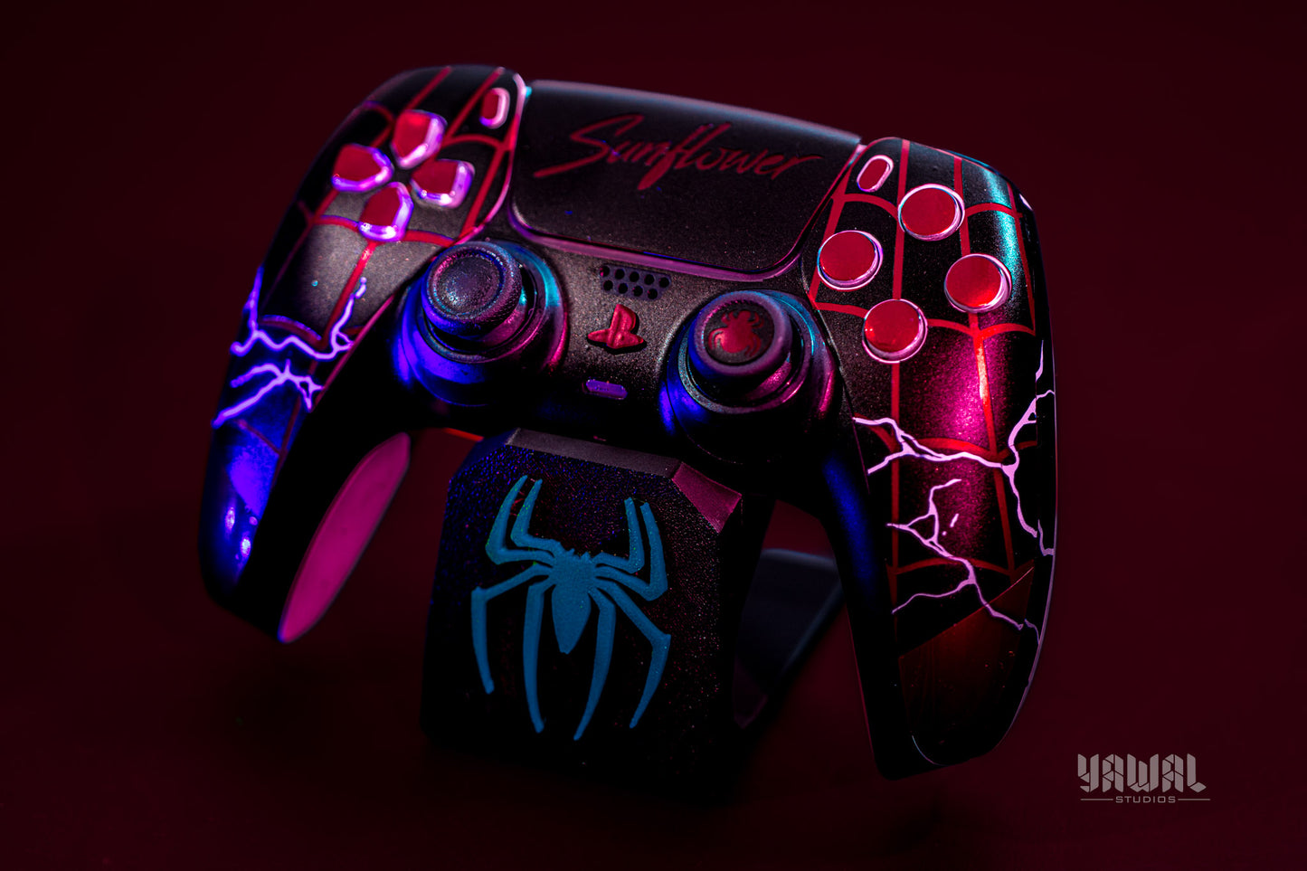 Spider-Man Miles Morales PS5 Controller Skin – Metallic Gloss Vinyl decal Wrap for DualSense
