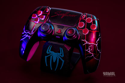 Spider-Man Miles Morales PS5 Controller Skin – Metallic Gloss Vinyl decal Wrap for DualSense