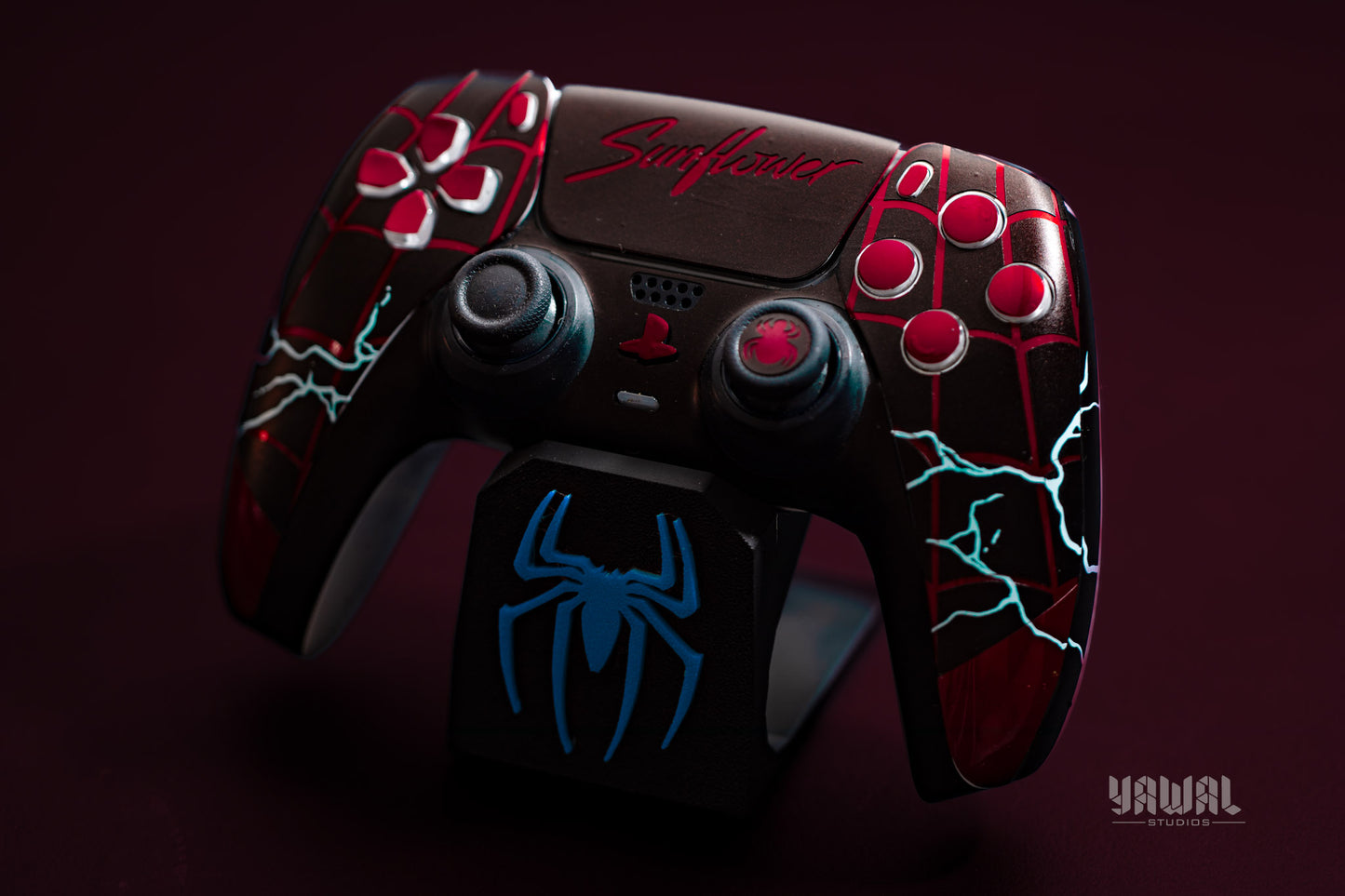 Spider-Man Miles Morales PS5 Controller Skin – Metallic Gloss Vinyl decal Wrap for DualSense
