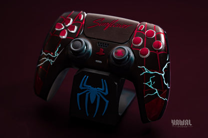 Spider-Man Miles Morales PS5 Controller Skin – Metallic Gloss Vinyl decal Wrap for DualSense