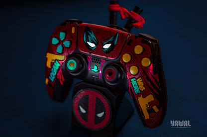 Deadpool and Wolverine PS5 Controller Skin – Metallic Gloss Vinyl decal Wrap for DualSense