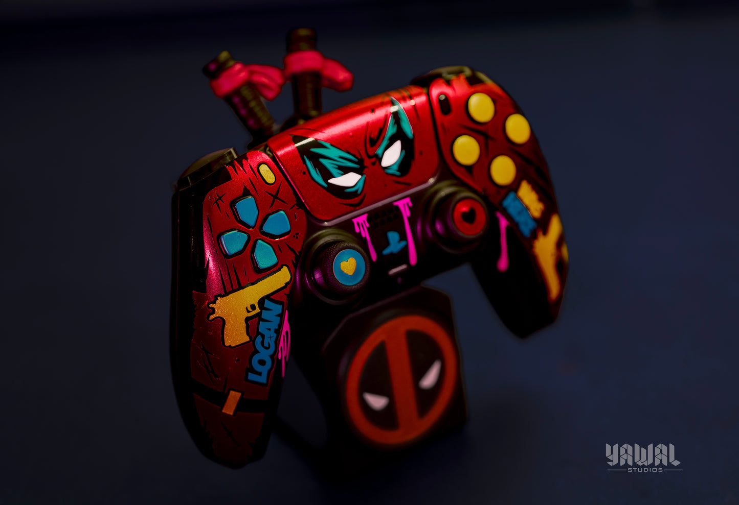 Deadpool and Wolverine PS5 Controller Skin – Metallic Gloss Vinyl decal Wrap for DualSense