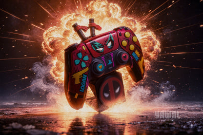 Deadpool and Wolverine PS5 Controller Skin – Metallic Gloss Vinyl decal Wrap for DualSense